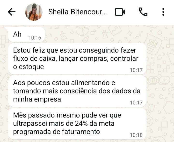 Depoimento real de aluna Vize